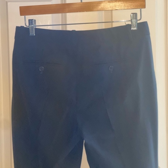 THEORY Testra Wool-Blend Pant Black Crop Length Belt Loops {$275 MSRP} Size 8 - Picture 7 of 9